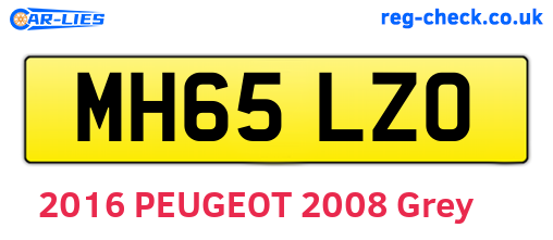 MH65LZO are the vehicle registration plates.