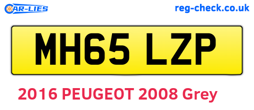MH65LZP are the vehicle registration plates.