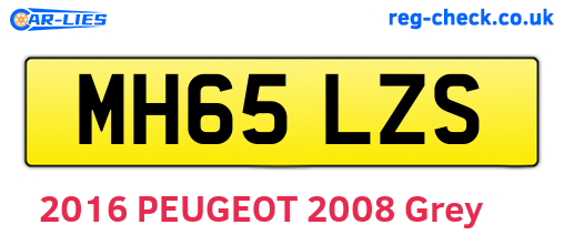 MH65LZS are the vehicle registration plates.