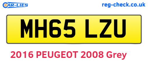 MH65LZU are the vehicle registration plates.