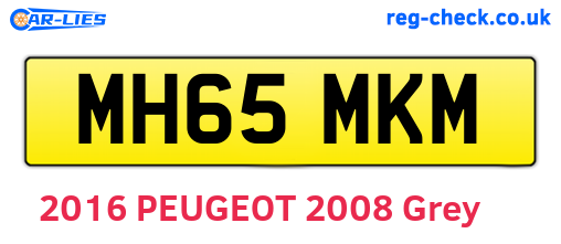 MH65MKM are the vehicle registration plates.