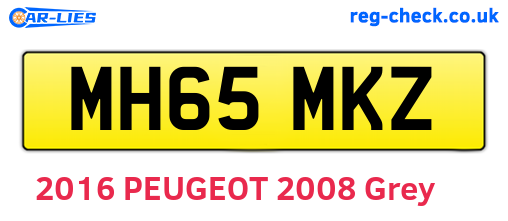 MH65MKZ are the vehicle registration plates.