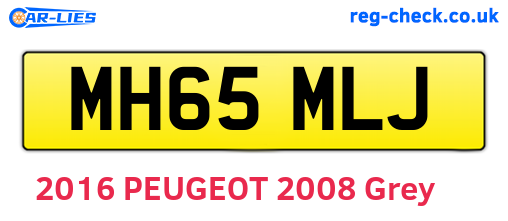 MH65MLJ are the vehicle registration plates.