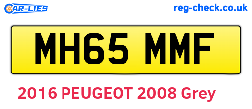 MH65MMF are the vehicle registration plates.