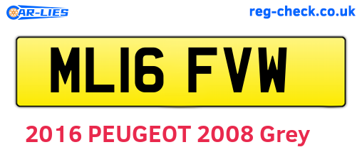 ML16FVW are the vehicle registration plates.