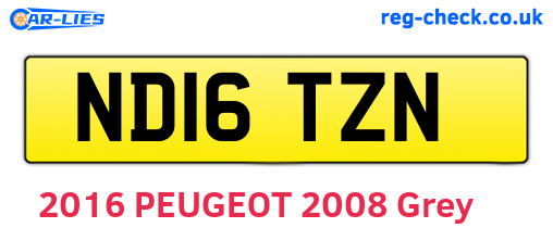 ND16TZN are the vehicle registration plates.