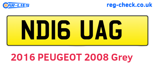 ND16UAG are the vehicle registration plates.