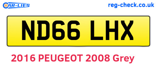 ND66LHX are the vehicle registration plates.