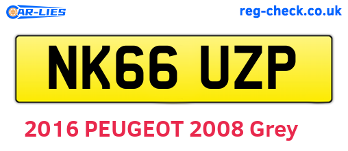 NK66UZP are the vehicle registration plates.