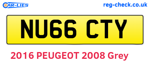 NU66CTY are the vehicle registration plates.