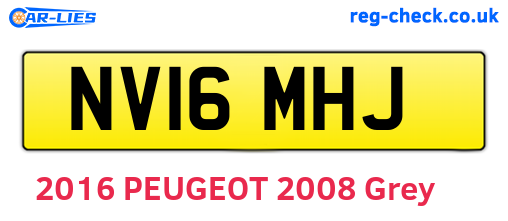 NV16MHJ are the vehicle registration plates.