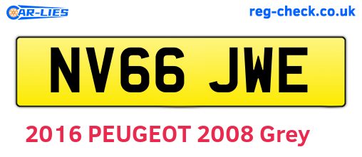 NV66JWE are the vehicle registration plates.