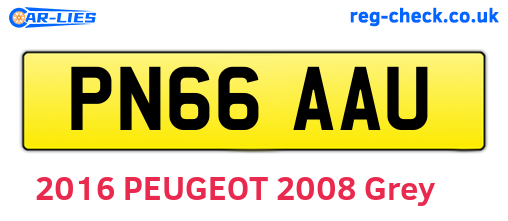 PN66AAU are the vehicle registration plates.