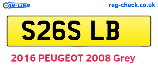 S26SLB are the vehicle registration plates.