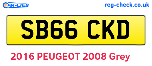 SB66CKD are the vehicle registration plates.