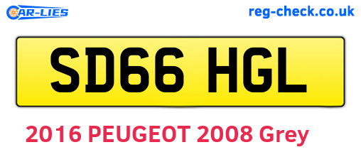 SD66HGL are the vehicle registration plates.