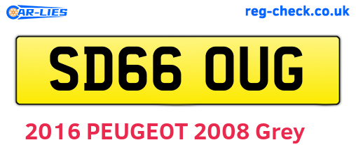 SD66OUG are the vehicle registration plates.