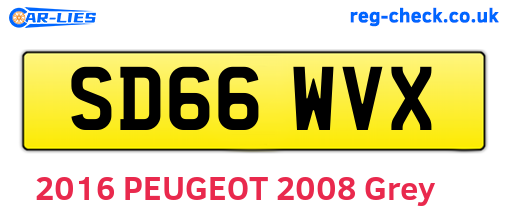 SD66WVX are the vehicle registration plates.