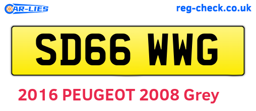 SD66WWG are the vehicle registration plates.