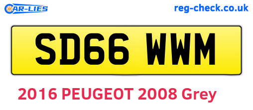 SD66WWM are the vehicle registration plates.