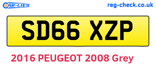 SD66XZP are the vehicle registration plates.