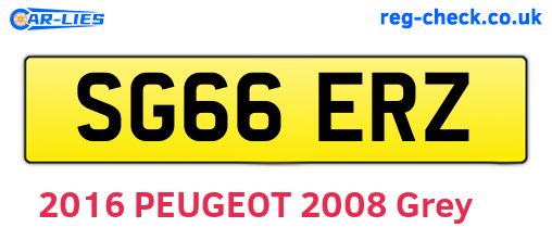 SG66ERZ are the vehicle registration plates.