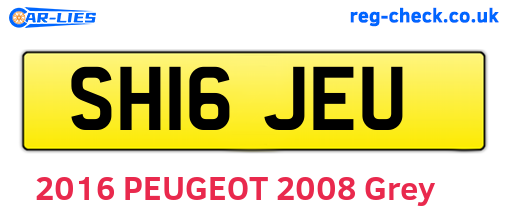 SH16JEU are the vehicle registration plates.