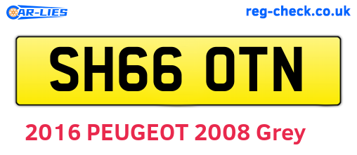 SH66OTN are the vehicle registration plates.