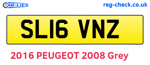 SL16VNZ are the vehicle registration plates.