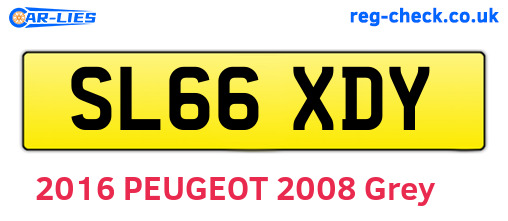 SL66XDY are the vehicle registration plates.
