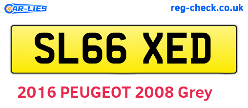 SL66XED are the vehicle registration plates.