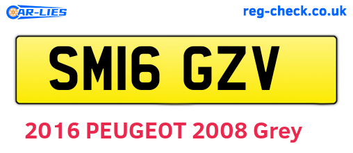 SM16GZV are the vehicle registration plates.