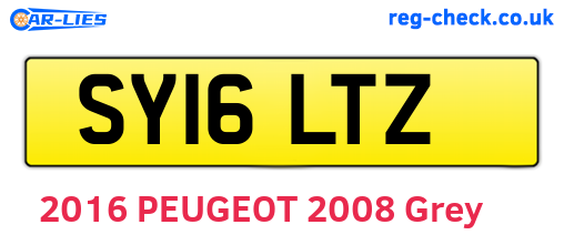 SY16LTZ are the vehicle registration plates.