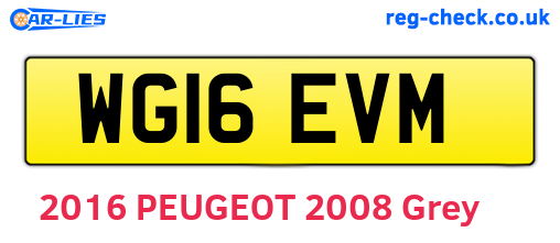 WG16EVM are the vehicle registration plates.