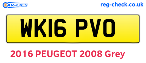 WK16PVO are the vehicle registration plates.