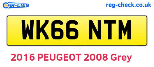WK66NTM are the vehicle registration plates.