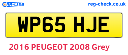 WP65HJE are the vehicle registration plates.