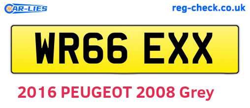 WR66EXX are the vehicle registration plates.