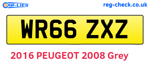 WR66ZXZ are the vehicle registration plates.