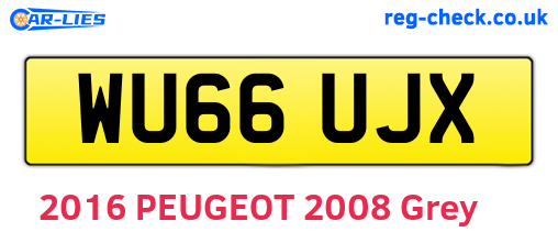 WU66UJX are the vehicle registration plates.