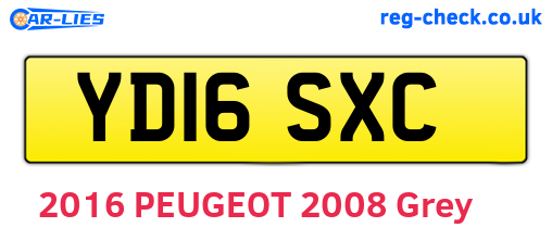 YD16SXC are the vehicle registration plates.