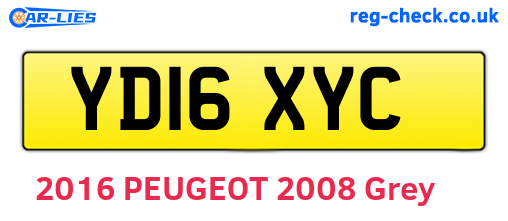 YD16XYC are the vehicle registration plates.