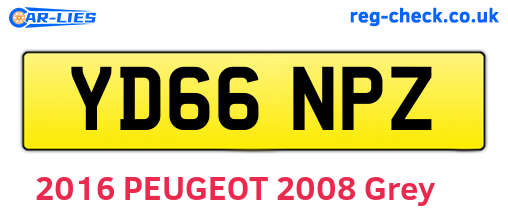 YD66NPZ are the vehicle registration plates.