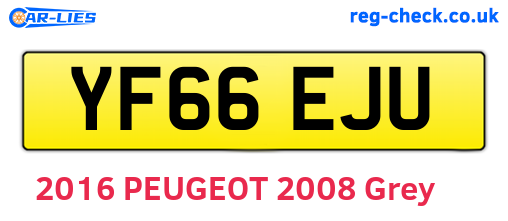 YF66EJU are the vehicle registration plates.