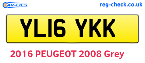 YL16YKK are the vehicle registration plates.