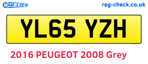 YL65YZH are the vehicle registration plates.