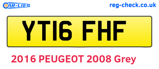 YT16FHF are the vehicle registration plates.