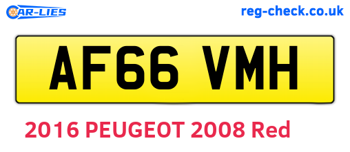 AF66VMH are the vehicle registration plates.