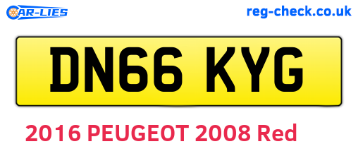 DN66KYG are the vehicle registration plates.