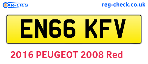 EN66KFV are the vehicle registration plates.